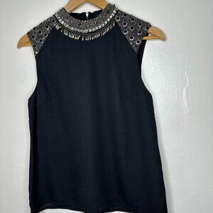 FRENCH CONNECTION BLACK BLOUSE SIZE 4